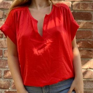 BCBG Poppy V-neck Top